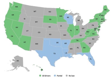 Cell phone usage ban